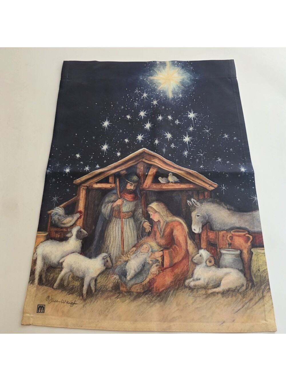 Nativity Scene Garden Flag 12.5” x 18” Christmas Religious Decor